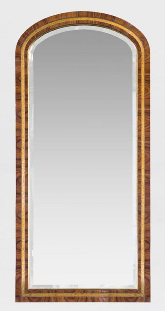Casa Padrino Luxus Barock Spiegel Braun / Antik Gold 60 x 3 x H. 135 cm - Edler Massivholz Wandspiegel im Barockstil - Barock Möbel Bild 1