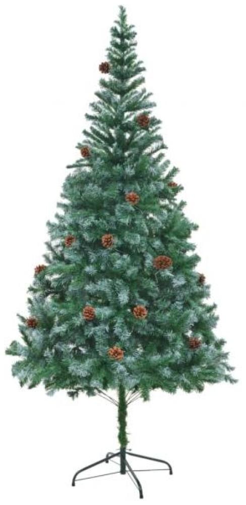 vidaXL Künstlicher Weihnachtsbaum mit Tannenzapfen 210 cm Bild 1