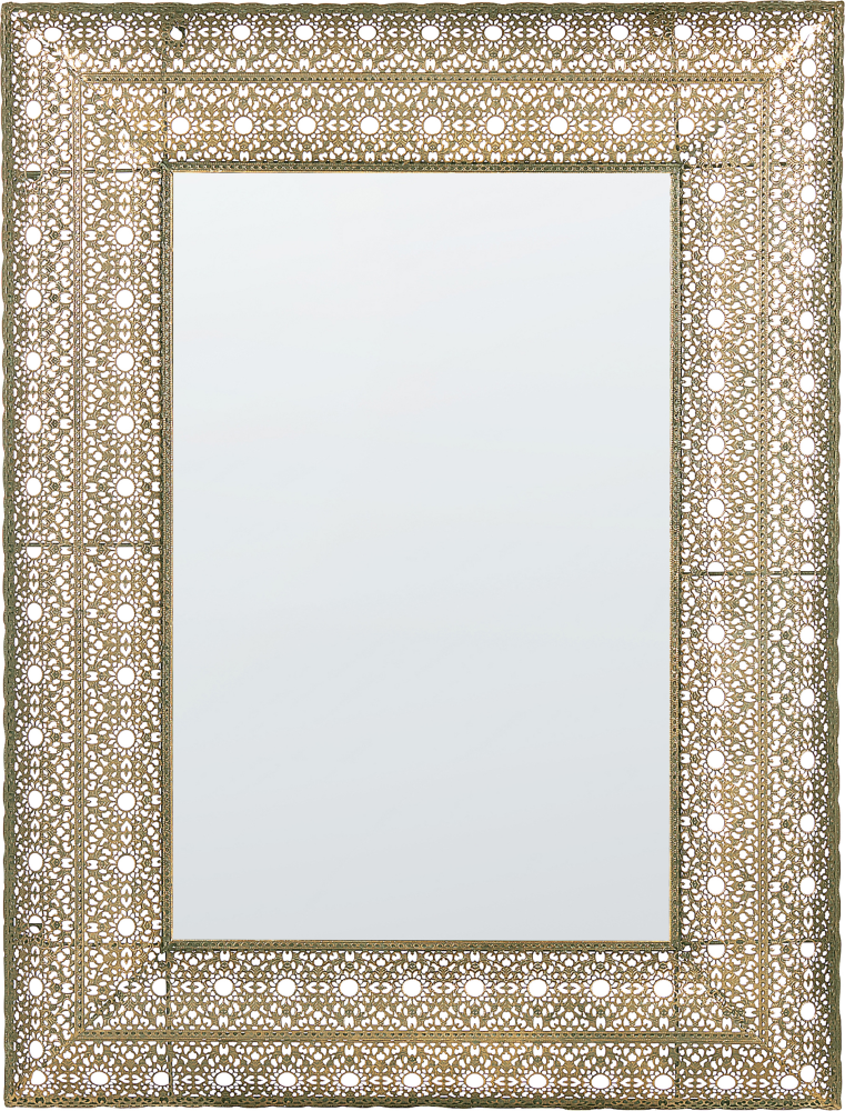 Wandspiegel gold rechteckig 69 x 90 cm DEHRADUN Bild 1