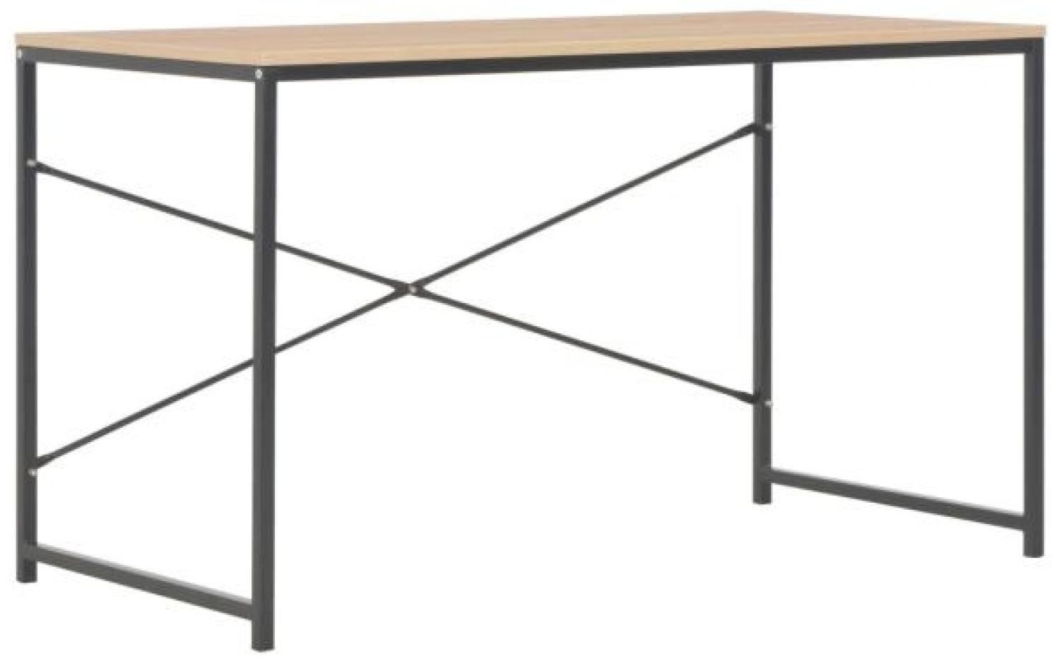 Computertisch, Schwarz/ Eiche, 120 × 60 × 70 cm Bild 1