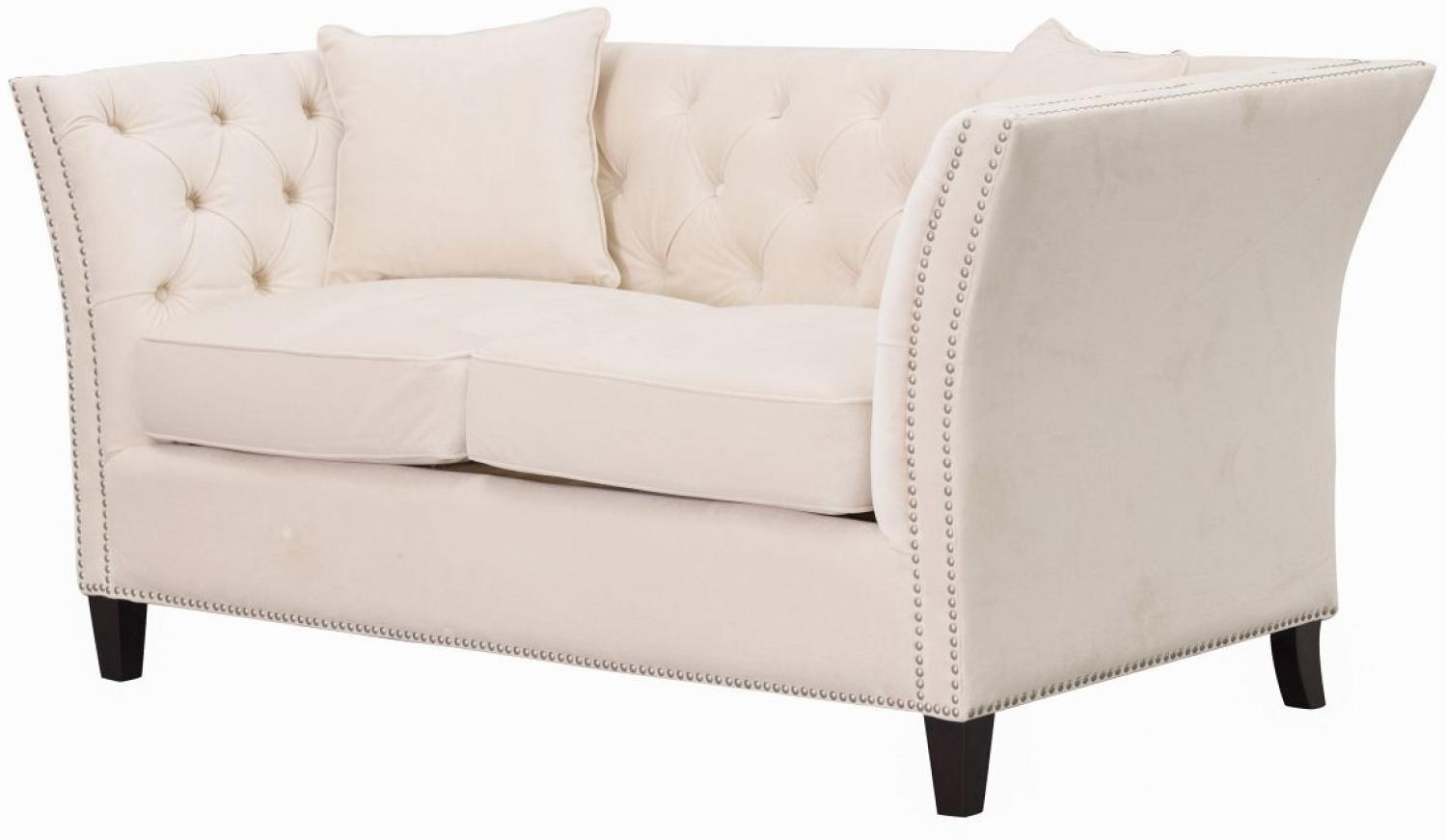 Dekoria Sofa Chesterfield Modern Velvet Cream 2-Sitzer Bild 1