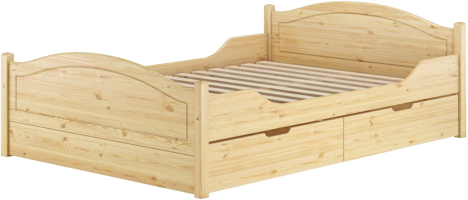 Doppelbett Massivholz 140x200 Komplettset Bett mit Staukasten V-60. 33-14Rollrost inkl. Bild 1