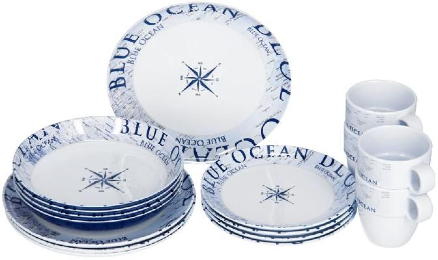 Brunner Stack Box Blue Ocean Geschirrset, 16-teilig Bild 1