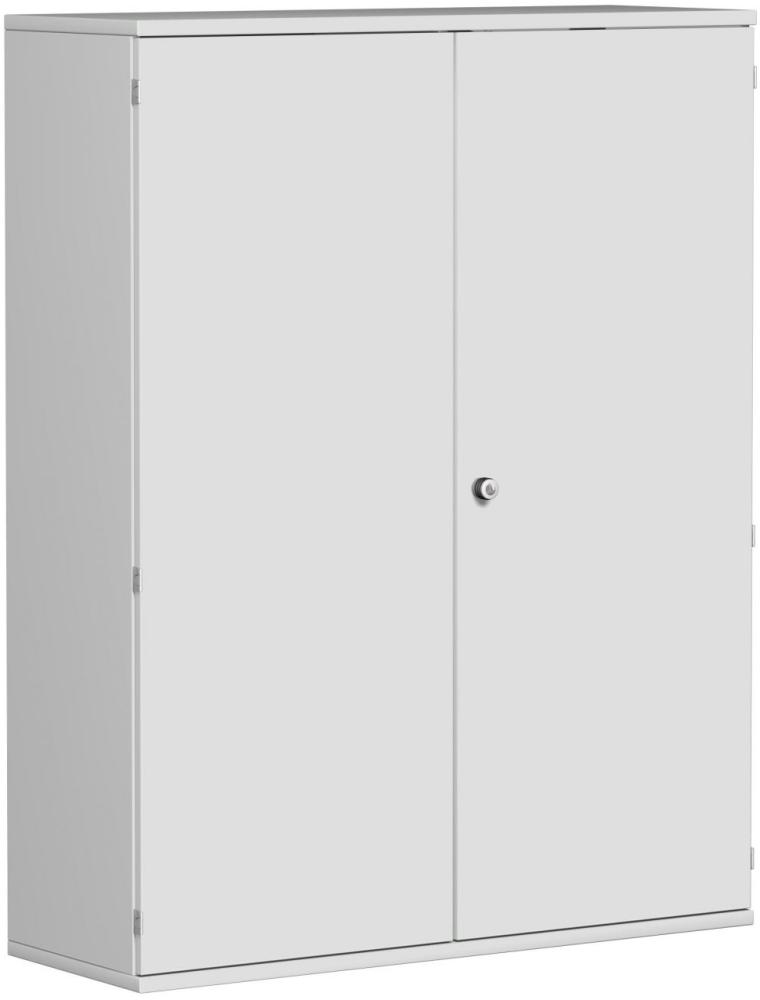 Garderobenschrank mit ausziehbarem Garderobenhalter, 120x42x154cm, Lichtgrau Bild 1