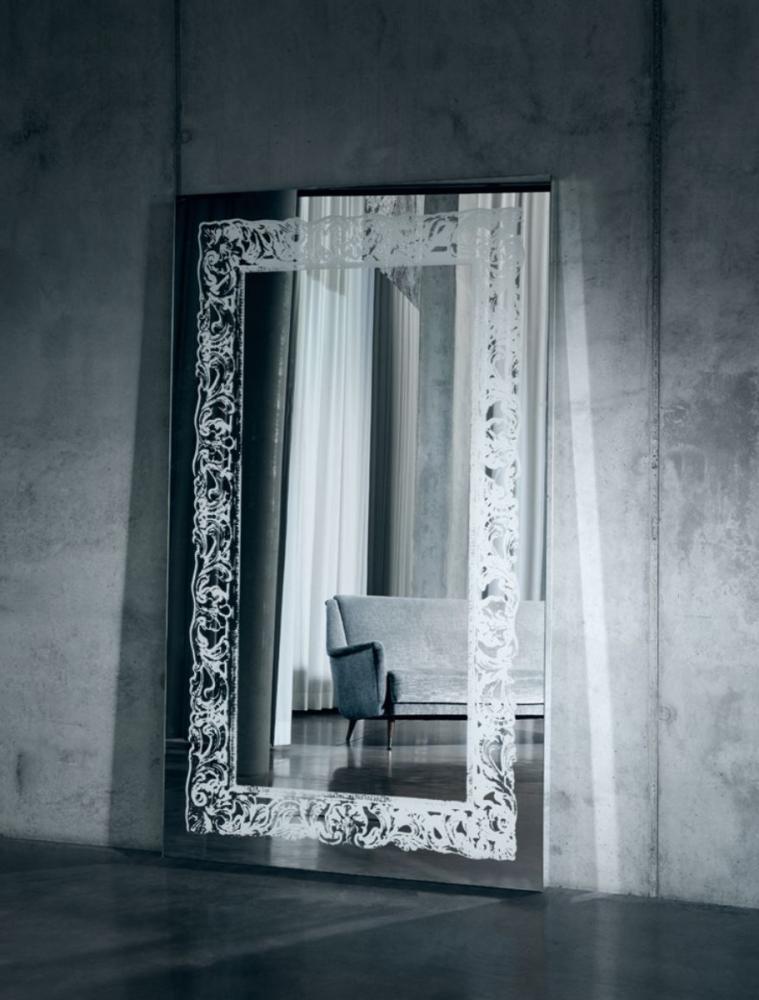 Casa Padrino Luxus Spiegel mit Licht und Fernbedienung 107 x H. 182 cm - Luxus Qualität Bild 1