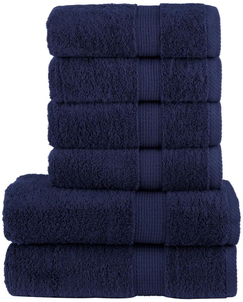 6 tlg. Premium-Handtuch-Set Marineblau 600 g/m² 100% Baumwolle 137558 Bild 1