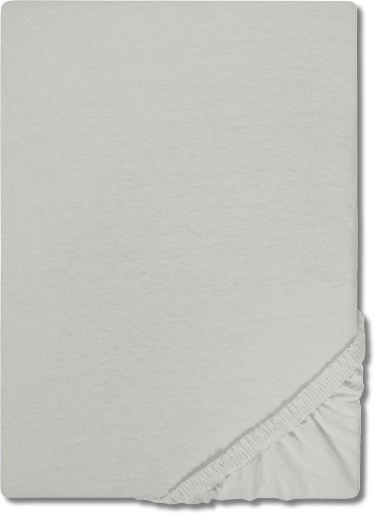 CloudComfort Basic Spannbettlaken Jersey-Stretch silber grau 140 x 190 - 160 x 200 cm Bild 1