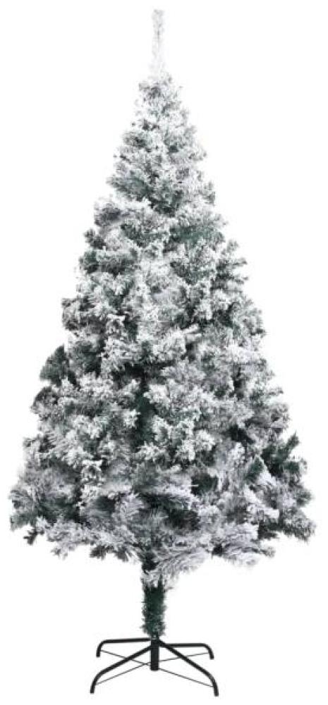 vidaXL Künstlicher Weihnachtsbaum Beschneit Grün 240 cm PVC Bild 1