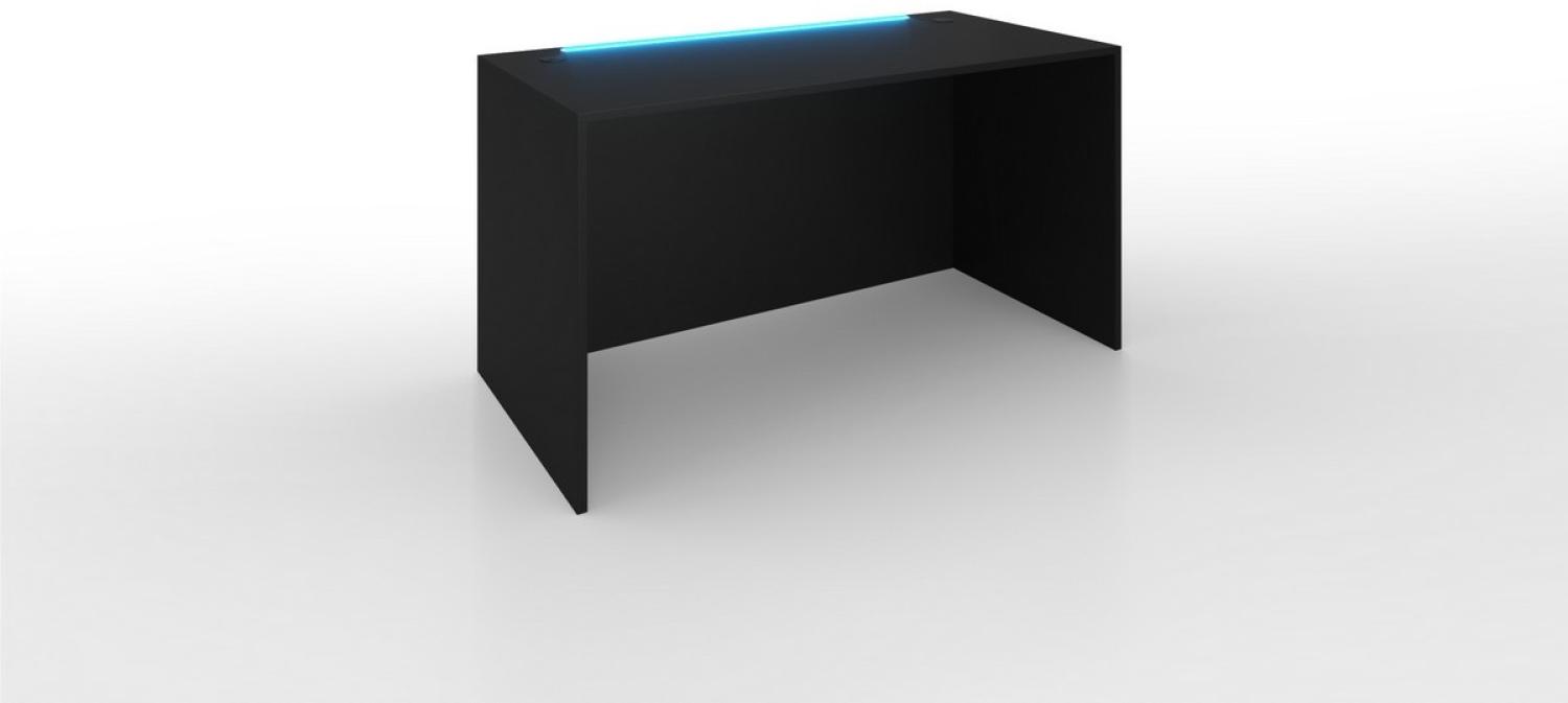 Gaming Tisch ONE A2 mit LED-Beleuchtung, 120x72x60, schwarz Bild 1