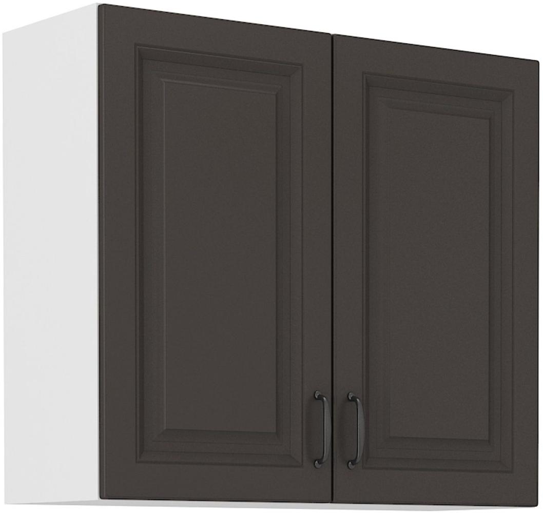 Hängeschrank 80 cm Stilo Grau Küchenzeile Küchenblock Küche Landhaus Einbauküche Bild 1