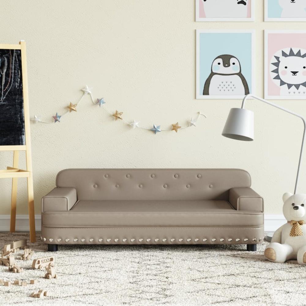 vidaXL Kindersofa Cappuccino 90x53x30 cm Kunstleder Bild 1