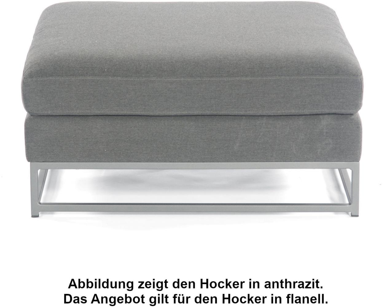 Sonnenpartner Lounge-Hocker Unique Aluminium mit Kissen flanell Loungesessel Sunbrella Bild 1