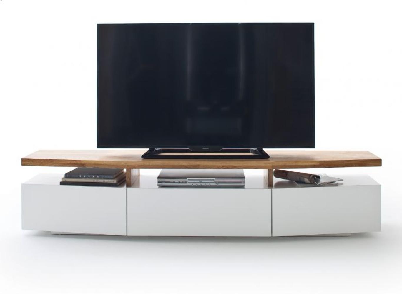 MCA 'SOPHIE' Furniture TV-Lowboard TV-Board Unterschrank weiß matt Lack Eiche massiv Bild 1