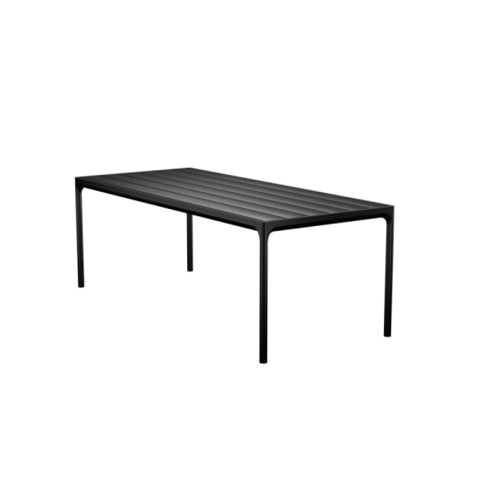 Outdoor Tisch FOUR Aluminium schwarz 210 x 90 cm Bild 1