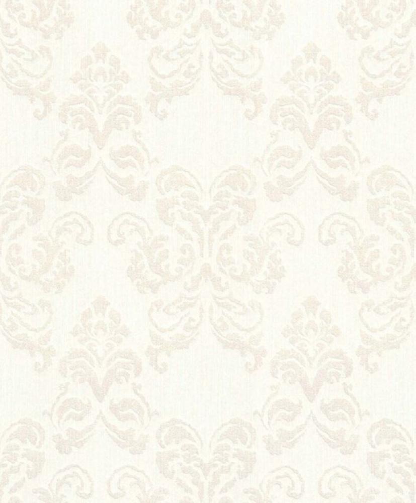 Casa Padrino Barock Textiltapete Weiß / Silber 10,05 x 0,53 m - Deko Accessoires im Barockstil Bild 1