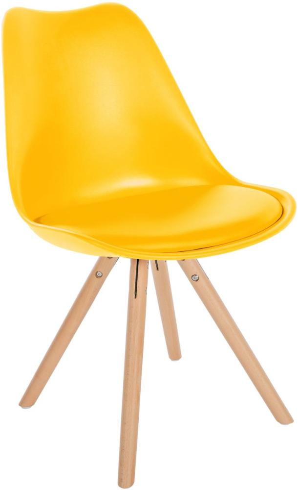 Stuhl Sofia Kunststoff Rund gelb Bild 1