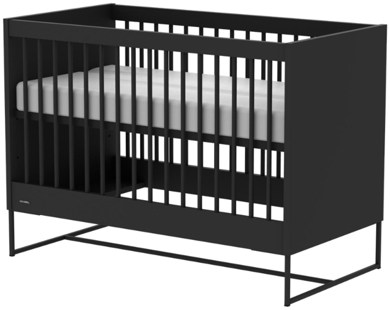 Kidsmill Modular 2 Babybett Mattschwarz – Schwarz – 60 x 120 cm Schwarz 2 Bild 1