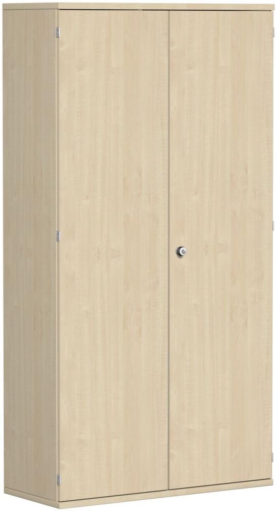 Garderobenschrank mit ausziehbarem Garderobenhalter, 100x42x192cm, Ahorn Bild 1