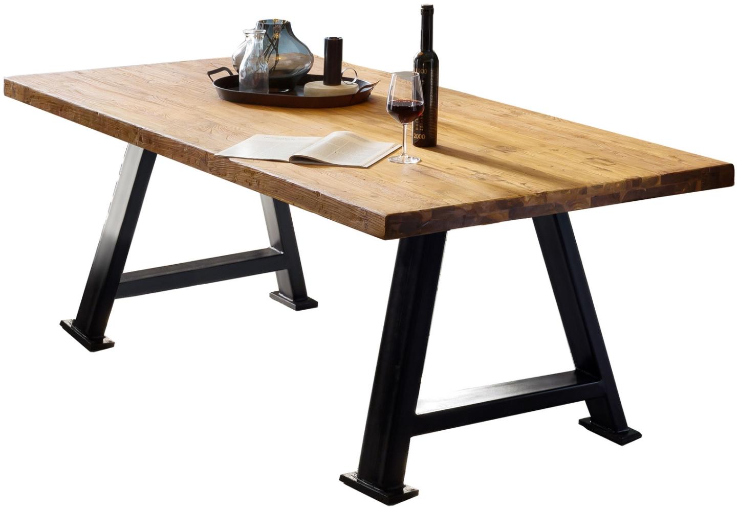 Sit Möbel Tables & Co Tisch 220x100 cm, recyceltes Teak L = 220 x B = 100 x H = 76 cm natur, antikschwarz Bild 1