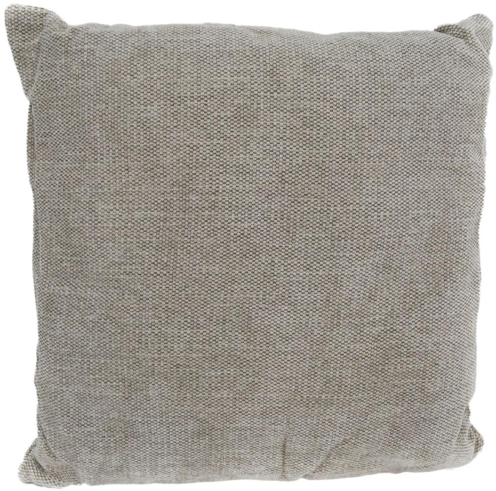 Chenille Dekokissen 45 x 45 cm Couchkissen einfarbig mit Reißverschluss taupe Bild 1