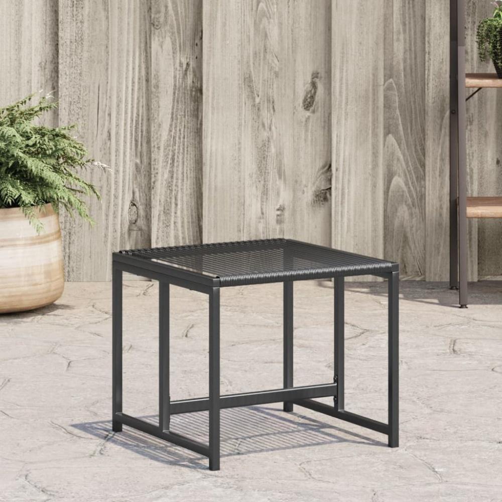 vidaXL Gartenhocker 4 Stk. Schwarz Poly Rattan Bild 1