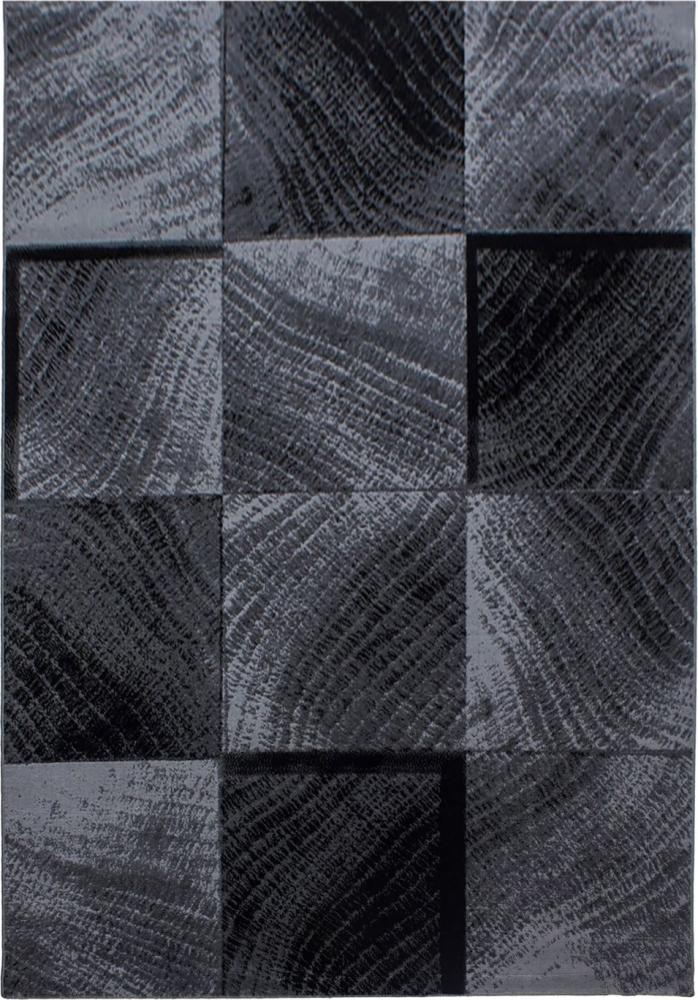 Kurzflor Teppich Pago rechteckig - 120x170 cm - Schwarz Bild 1