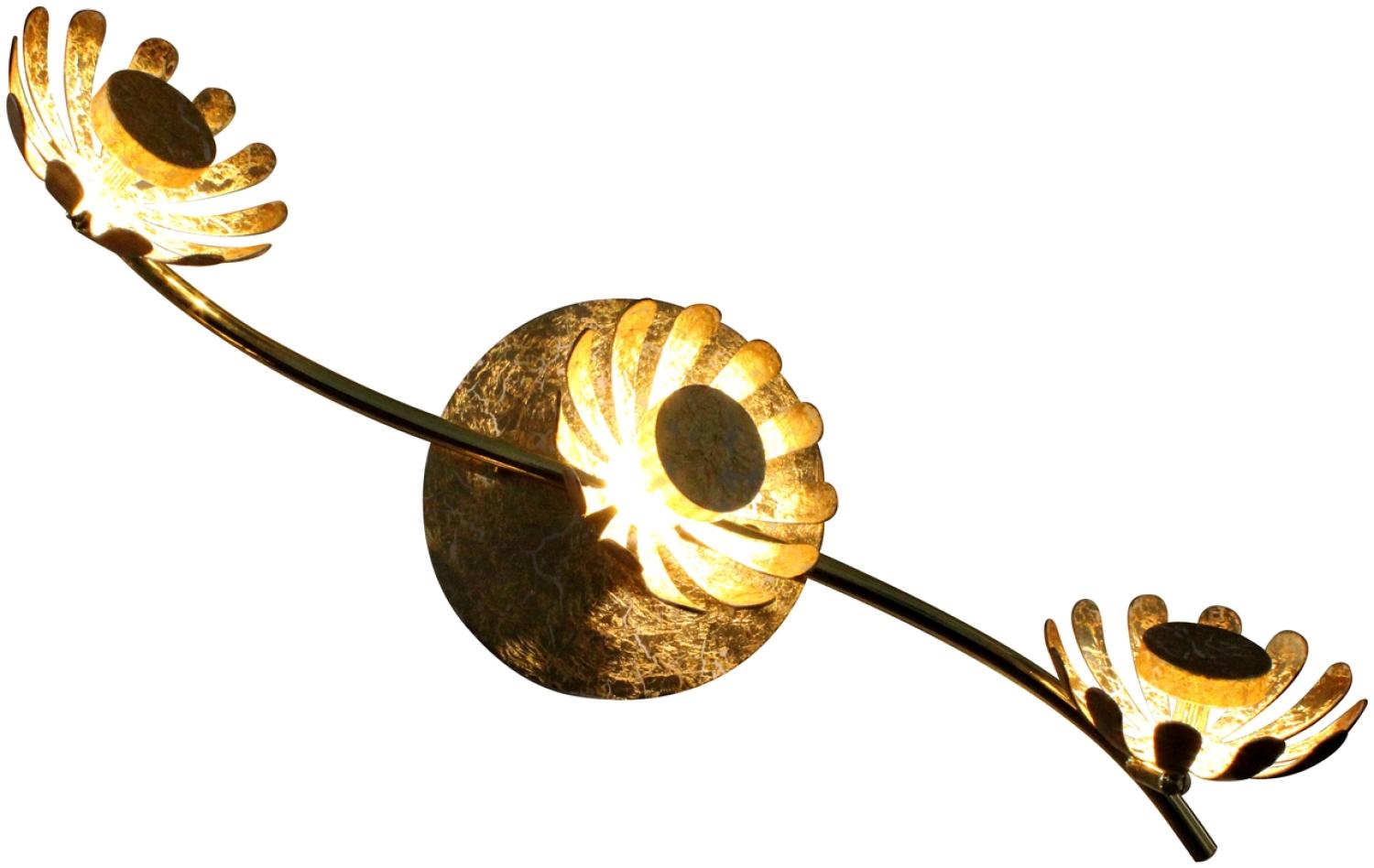 LED Deckenleuchte Bloom 3-flammig 50cm Goldfarben Bild 1