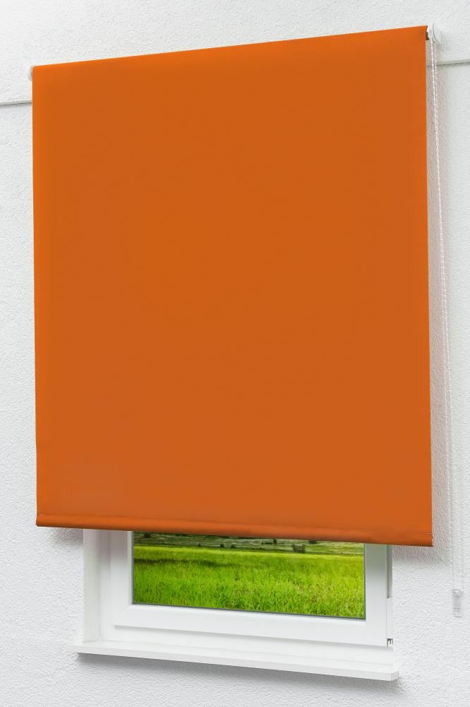 Lysel Outlet - Verdunkelungsrollo Rotorange, (B x H) 82.50cm x 190cm in orange/rotorange Bild 1