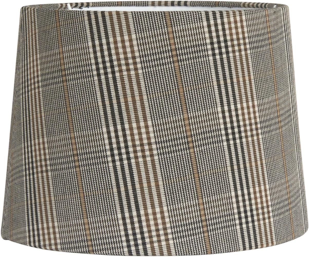 Lampenschirm Textil grau Kariert PR Home Sofia E27 30x21cm Bild 1