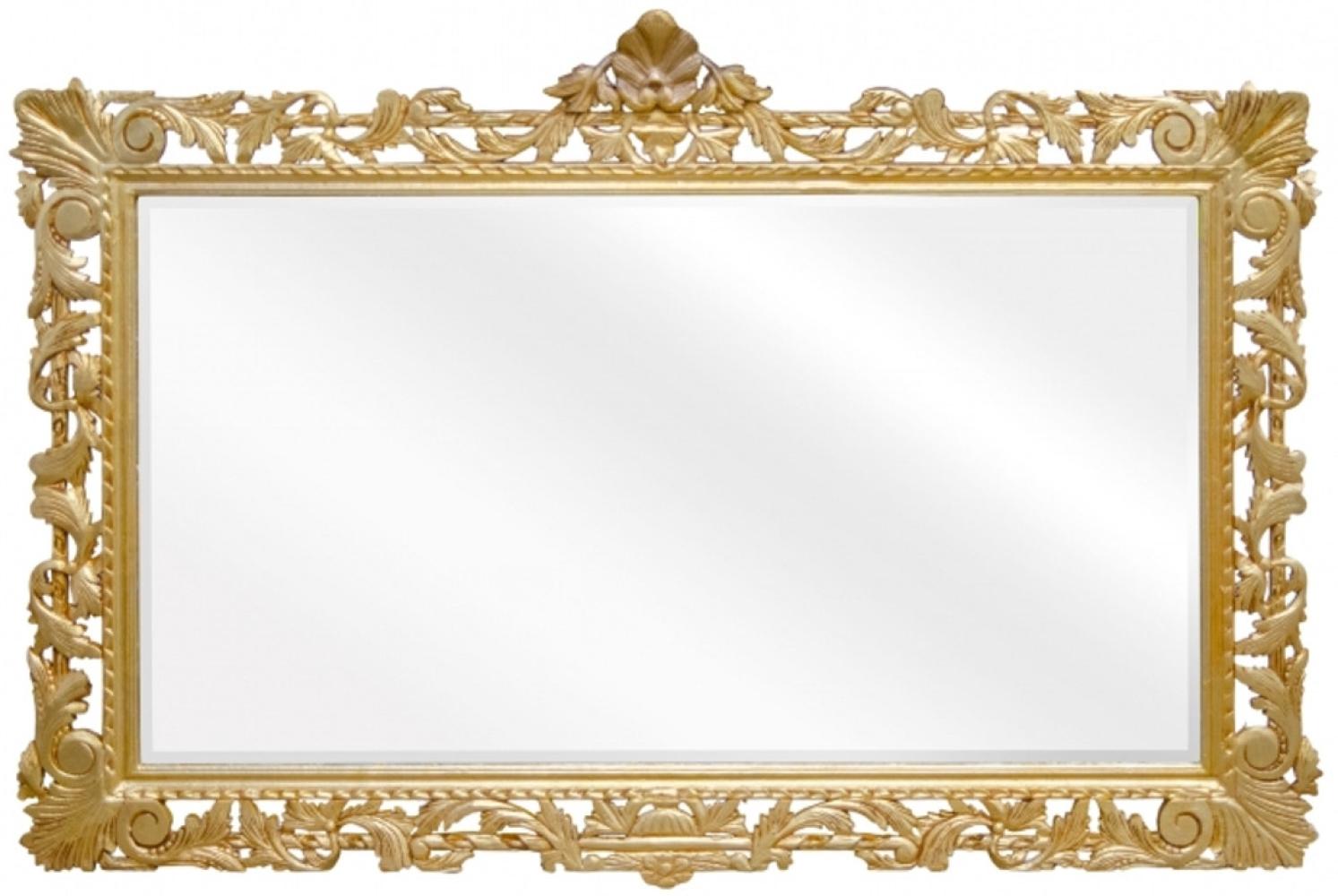 Casa Padrino Barock Spiegel Gold Handgefertigt 193 x 110 cm - Holzspiegel - Barock Möbel Bild 1