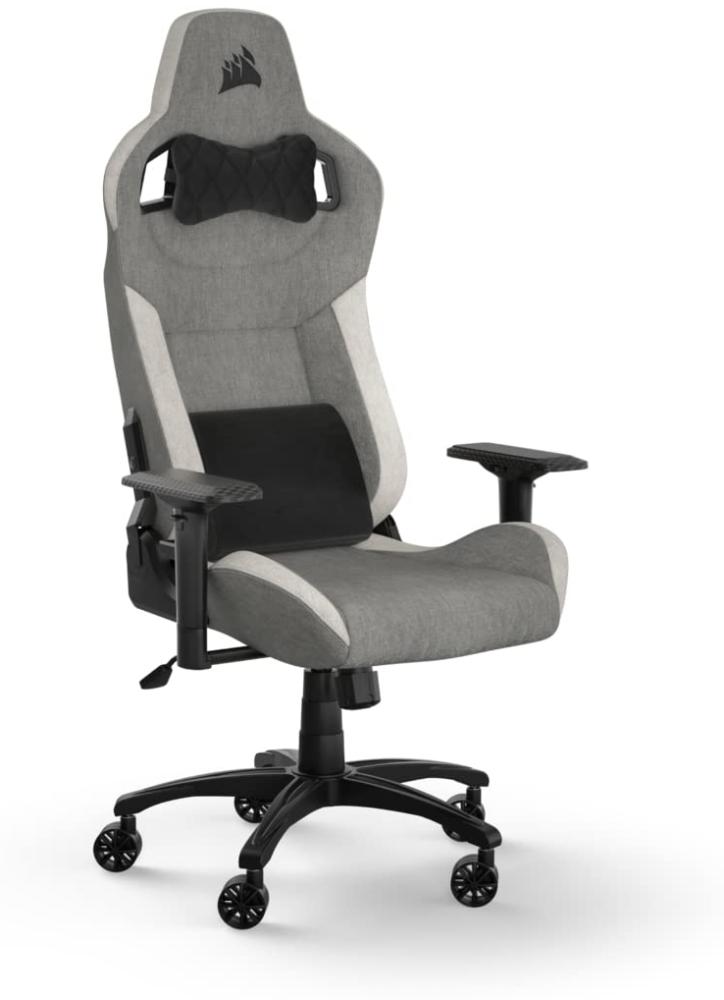 Corsair T3 Rush Gaming-Stuhl, Grau und weiß, One Size Bild 1