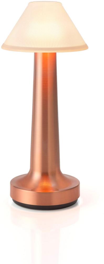 NEOZ kabellose Akku-Tischleuchte COOEE 3 Uno LED-Lampe dimmbar 1 Watt 22x9,5 cm Kupfer lackiert (mit gebürsteter Veredelung) Bild 1