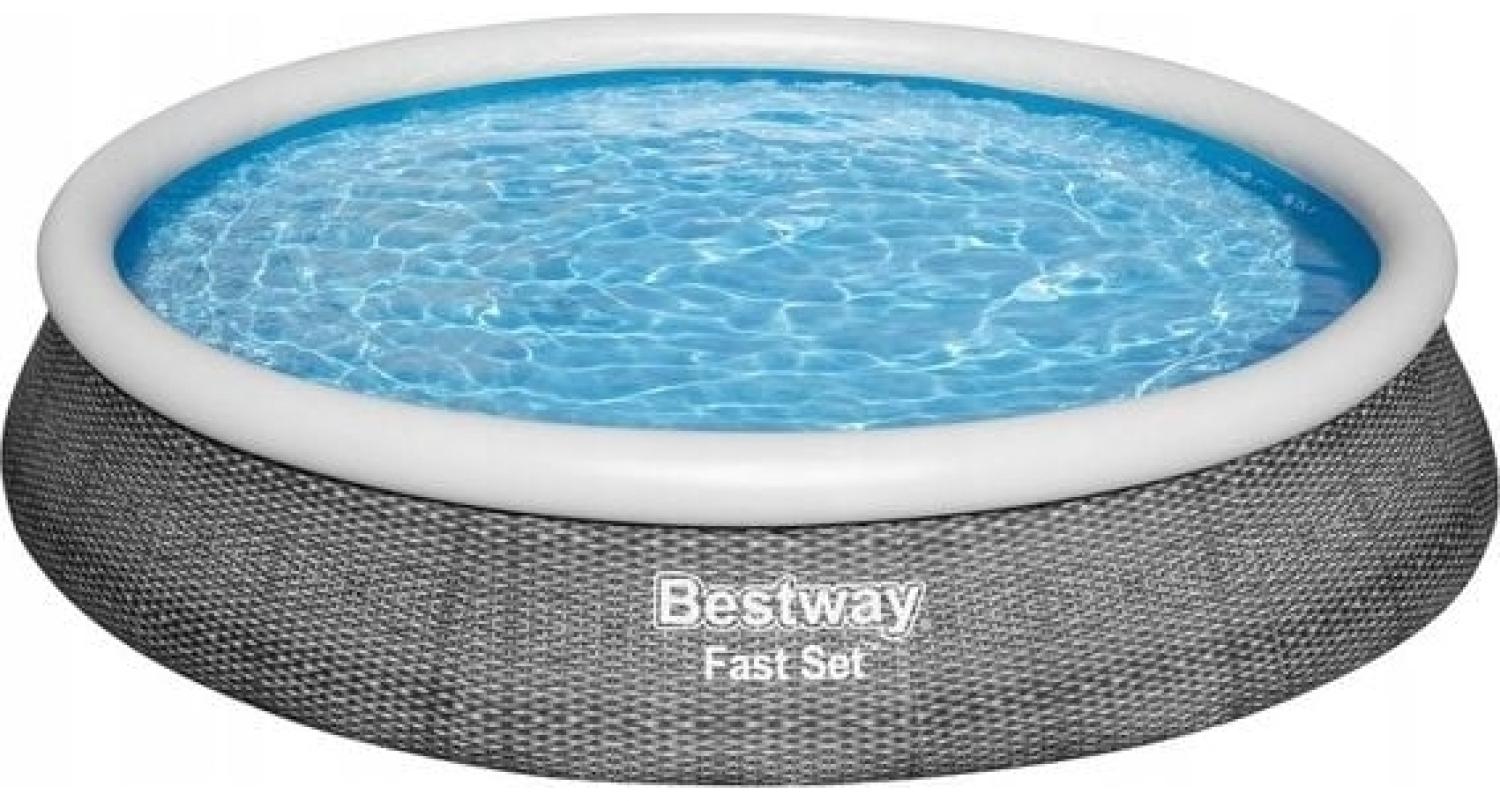 Bestway Schwimmbad 396x84 erweiterbar 9in1 Ratan 57376 Bild 1