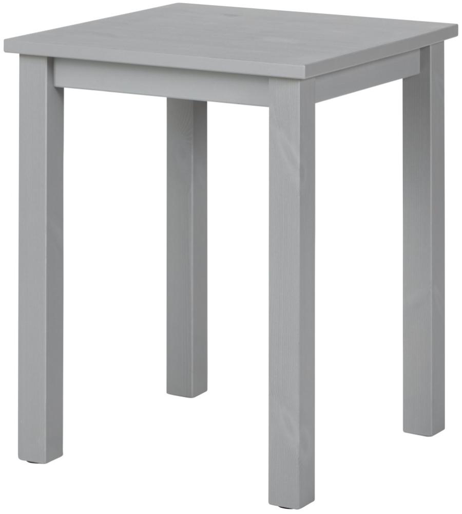 Inter Link Beistelltisch Holz - Kleiner Tisch aus Kiefer Massivholz mit Natürlicher Maserung - FSC-Zertifiziert - Holztisch als Couchtisch, Sofatisch, Wohnzimmertisch - 45 x 45 x 55 cm - Grau Bild 1