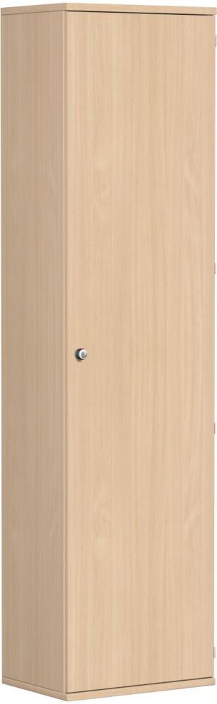 Garderobenschrank mit ausziehbarem Garderobenhalter, 60x42x230cm, Buche Bild 1