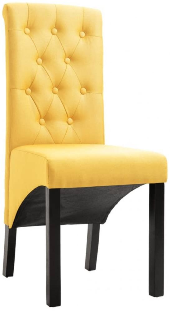 vidaXL Esszimmerstühle 2 Stück Gelb Stoff [248992] Bild 1