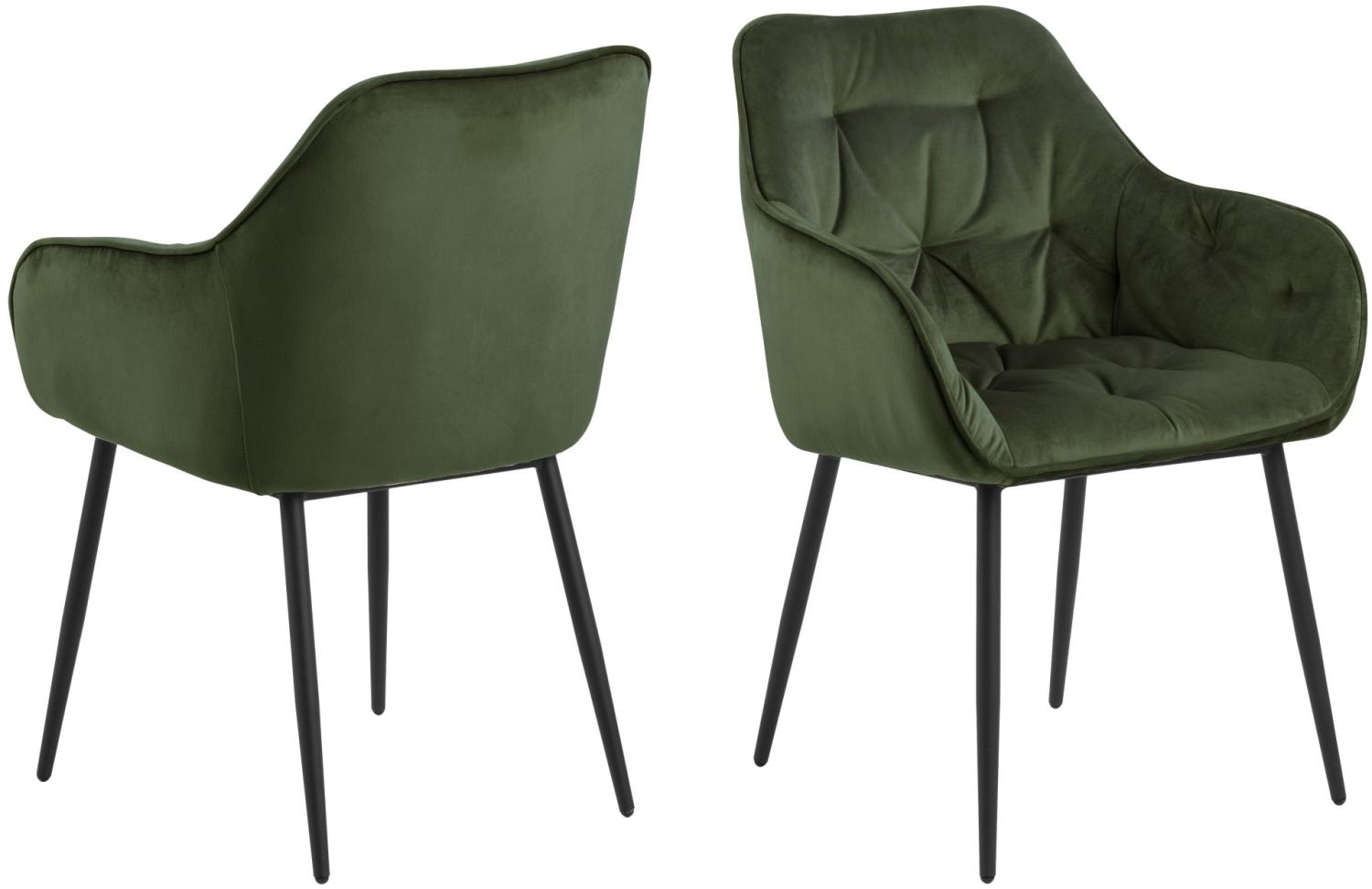 2er-Set Esszimmerstuhl 'Bruks' in grün Stuhl Set Esszimmer Stühle Küchenstuhl Bild 1