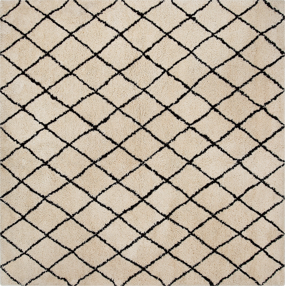 Teppich beige / schwarz 200 x 200 cm MIDYAT Bild 1