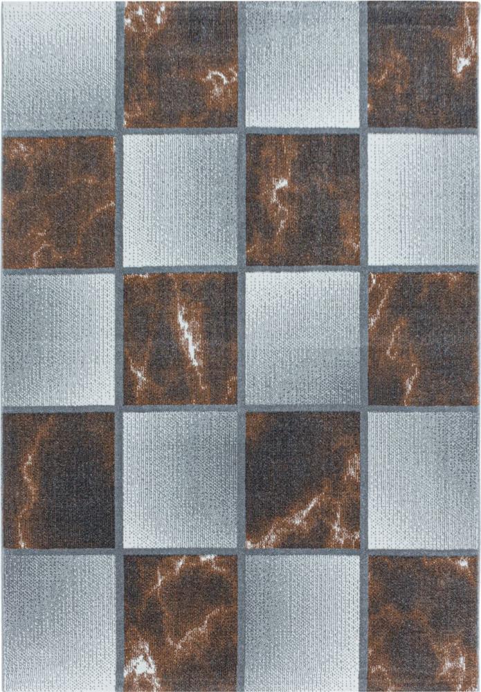 Kurzflor Teppich Oro rechteckig - 140x200 cm - Kupferfarbe Bild 1