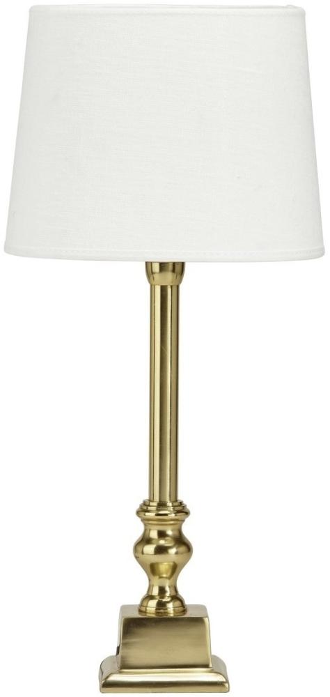PR Home 1163602-20166 Tischleuchte Linné Gold Lampenschirm cremeweiß 46cm Bild 1