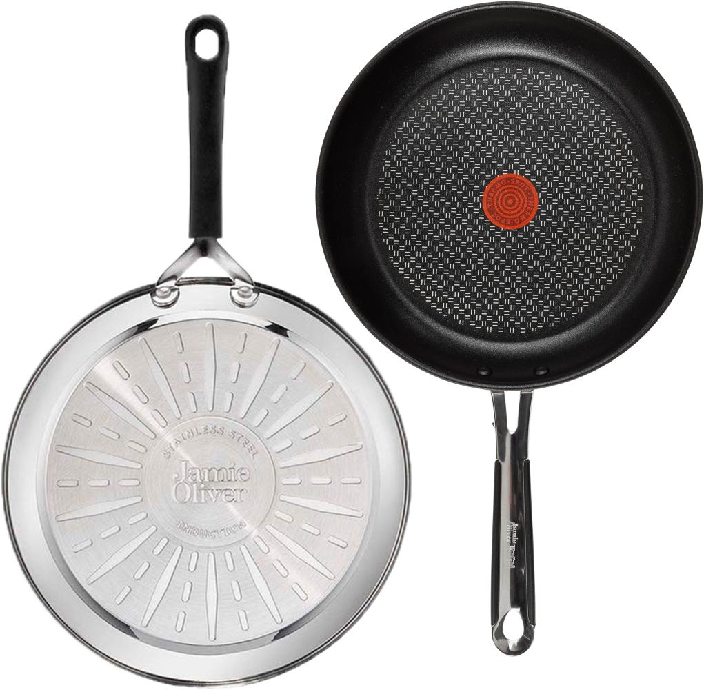 Tefal E76 Jamie Oliver Pfanne 28 cm 3 tlg, Set 4 - Bratpfanne Induktionsgeeignet Antihaft Bild 1