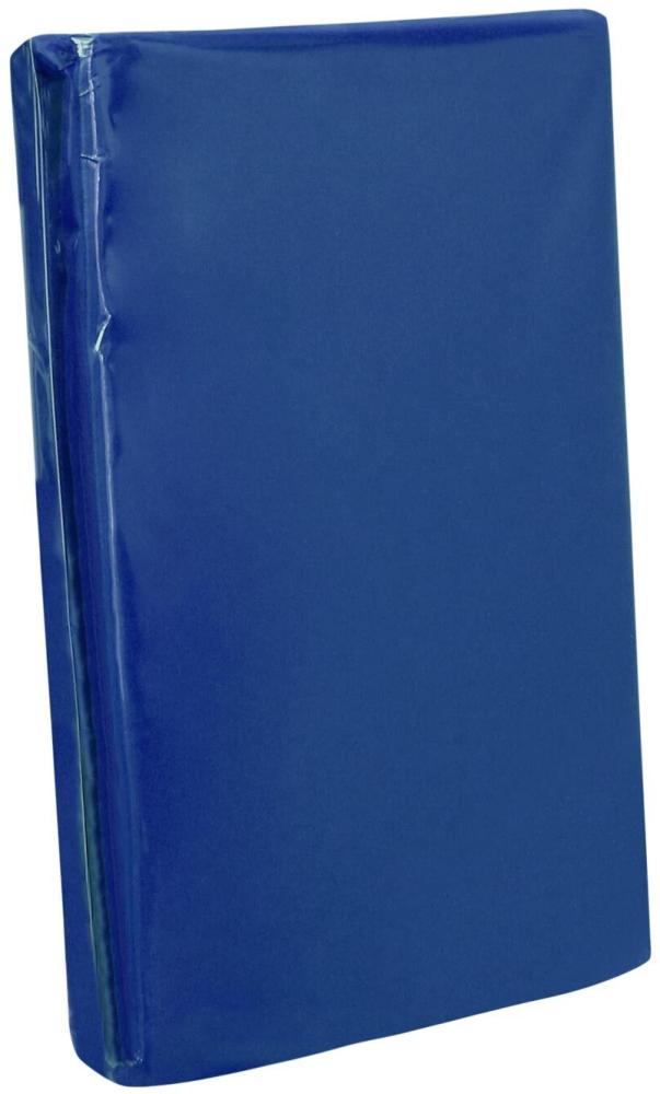 Traumschlaf Zwirn Elasthan Spannbetttuch De-Luxe | 140x200 - 160x220 cm | königsblau Bild 1