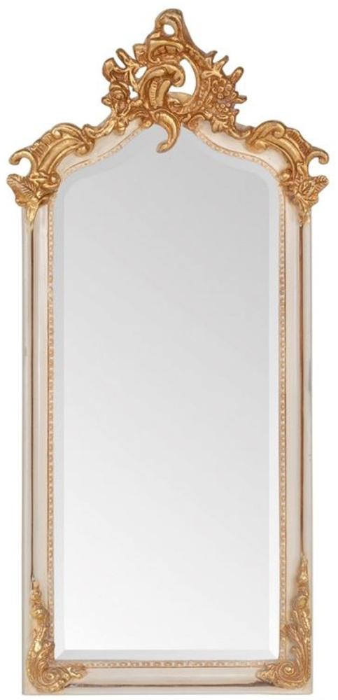 Casa Padrino Barock Spiegel Antik Stil Creme / Gold 115 x 48 cm - Möbel Wandspiegel Bild 1