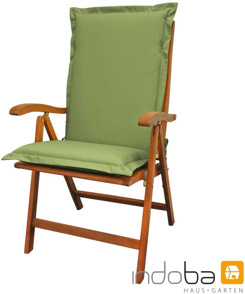 indoba - Sitzauflage Hochlehner Serie Premium - extra dick - Grün Bild 1
