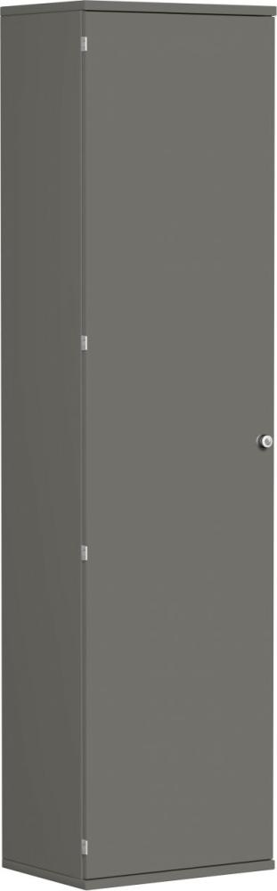 Garderobenschrank mit ausziehbarem Garderobenhalter, 60x42x230cm, Graphit Bild 1