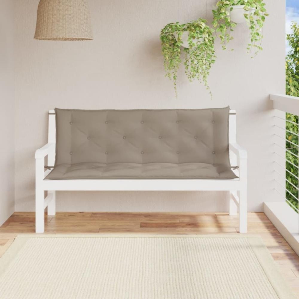 Gartenbank-Auflagen 2 Stk. Taupe 150x50x7 cm Oxford-Gewebe Bild 1