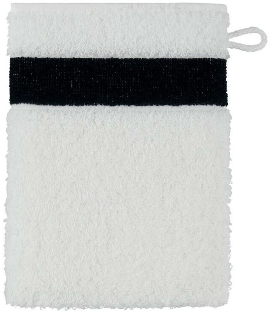Feiler Handtücher Exclusiv mit Chenillebordüre | Waschhandschuh 15x20 cm | schwarz Bild 1