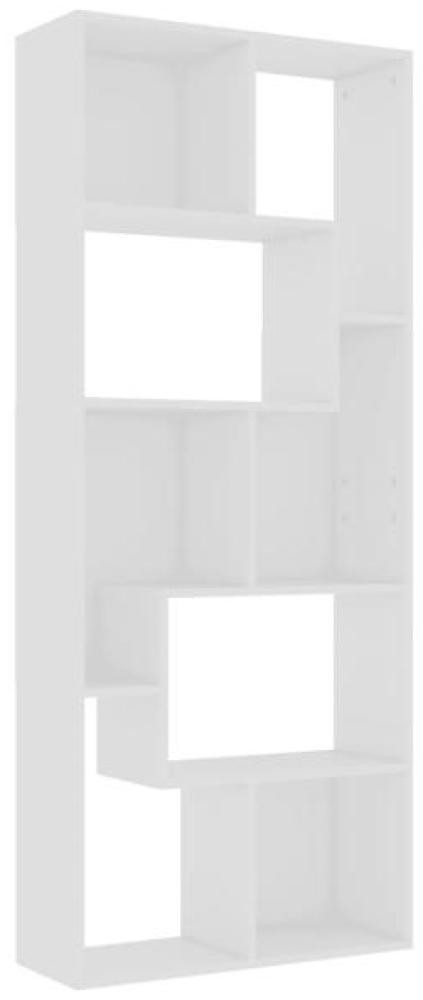 vidaXL Bücherregal Weiß 67x24x161 cm Spanplatte Bild 1