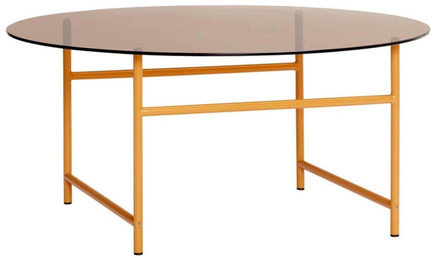 HÜBSCH Tisch Metall / Glas Orange / Bernstein ø80xH:35cm Bild 1