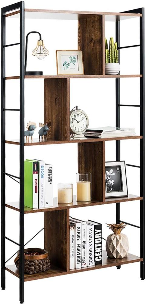 COSTWAY Bücherregal mit 5 Ebenen, industrielles Design Bild 1
